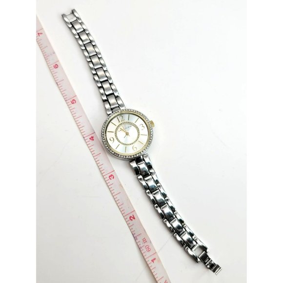 Anne Klein Watch Swarovski Crystal Silver Tone Fashion Rhinestone Womans VL801 - Picture 4 of 6